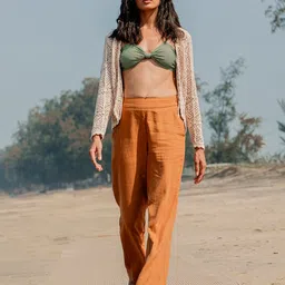 RAREISM Self Design Cotton Crop Shrug-picture-24