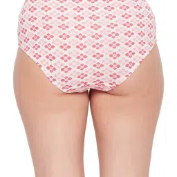 Clovia White & Pink Cotton Printed Hipster Panties - Pack Of 3 image 5
