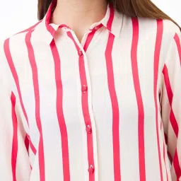 SPYKAR Red Stripes Shirt image 5