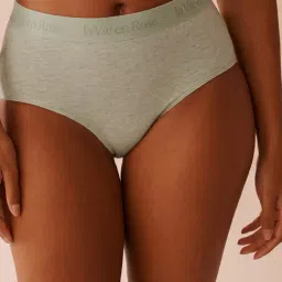 La Vie En Rose Green Elastic Band High Waist Hipster Panty-image-18