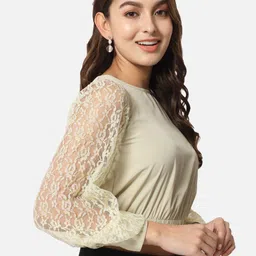 ALL WAYS YOU Cuffed Sleeves Crop Top image 3