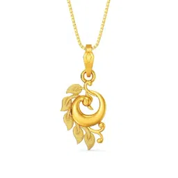 Joyalukkas 22k Yellow Gold Peacock Glory Pendant-picture-16