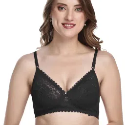 AROUSY Black & Blue Self Pattern Bra Panty Set - Pack Of 2 image 5