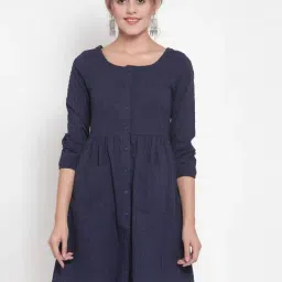 Global Republic Navy Self Design Dress-image-96
