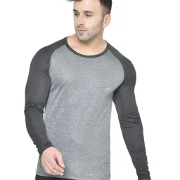 Chkokko Grey Regular Fit Colour Block Sports T-Shirt-picture-20