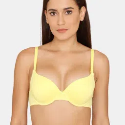 Rosaline by Zivame Yellow Under wired Padded Push Up Bra-image-9