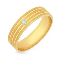 Malabar Gold and Diamonds 18k Yellow Gold Diamond Band Ring for Men-picture-27