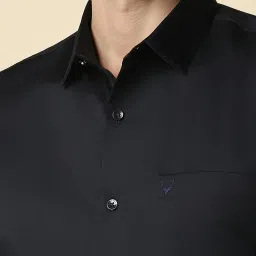Allen Solly Black Cotton Slim Fit Shirts image 5