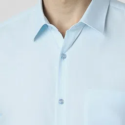 Peter England Blue Regular Fit Shirts image 5