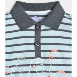 MiArcus Kids Blue & Black Striped T-Shirt image 5