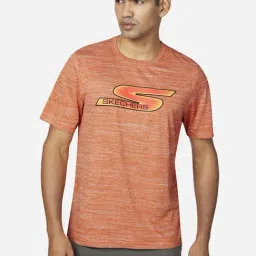 Skechers Orange Regular Fit Printed T-Shirt-picture-46