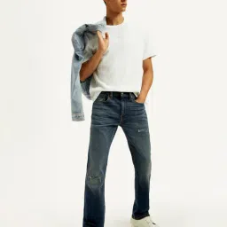 Levi's Men's 527 Dark Indigo Bootcut Fit Mid Rise Jeans image 4