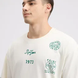 Pepe Jeans Off White Cotton Comfort Fit Printed T-Shirt image 5