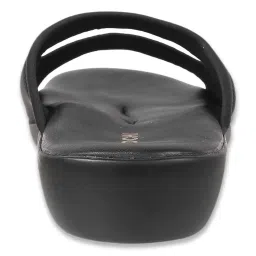 Mochi Women's Black Casual Wedges image 5