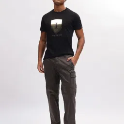 Iconic Men Typography Regular Fit Cotton T-shirt image 5