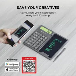 Portronics Black Calculator & Lcd Writing Pad image 5