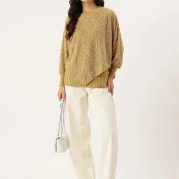 Apsley Mustard Regular Fit Printed Sweater image 4