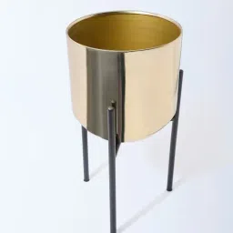 Westside Home Gold Round Pot with Stand image 2