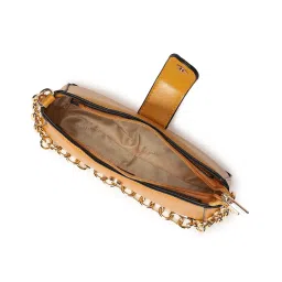 Fastrack Mustard Faux Leather Solid Shoulder Handbag image 5