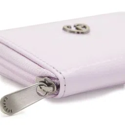 Caprese Nettie Lilac Faux Leather Textured Zip Around Wallet image 5