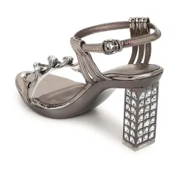 Truffle Collection Women's Pewter Ankle Strap Sandals image 5