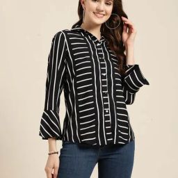 Qurvii Black Striped Shirt-picture-34