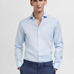 MANGO MAN Pure Cotton Slim Fit Formal Shirt-picture-23