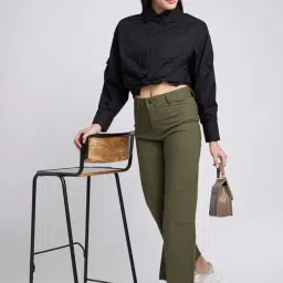 Spykar Olive Green Mid Rise Pants image 5