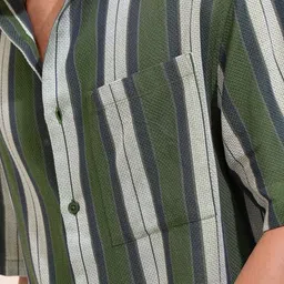 LOCOMOTIVE Men Opaque Striped Casual Shirt image 3