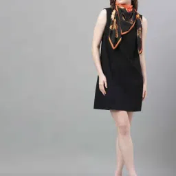 Tossido Black Floral Scarf & Bag Scarf Set-picture-20