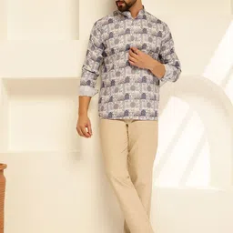 SOJANYA Men Ethnic Motifs Printed Kurta image 2