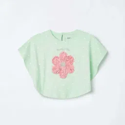 Juniors by Lifestyle Girls Green Cotton Printed T Shirt-image-24