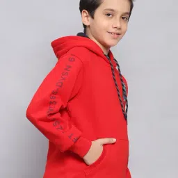 Monte Carlo Kids Red Printed Full Sleeves Sweatshirt image 4