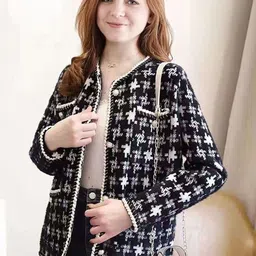 StyleCast Geometric Printed Mandarin Collar Lightweight Jacket-picture-10