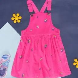 Pantaloons Junior Pink Cotton Printed Dress-picture-19