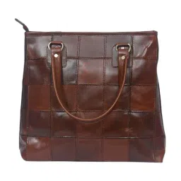 Celtic Brown Patchwork Leather Tote-picture-36