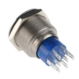 RS PRO Illuminated Push Button Switch Momentary 22.2 mm Cutout DPDT Green LED 250 V AC, 1759252 image 5