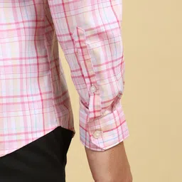 Allen Solly Men Slim Fit Spread Collar Checked Cotton Formal Shirt image 2