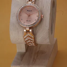 VIRAKTI Women Embellished Dial & Bracelet Style Straps Analogue Watch H-13-ROSEGOLD-V01-picture-31