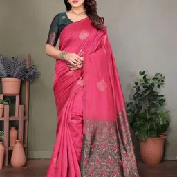 ROOP SUNDARI SAREES Woven Design Zari Pure Silk Banarasi Saree-image-27
