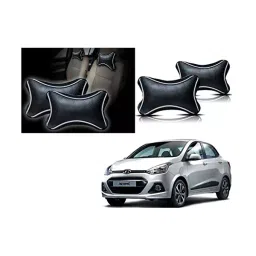 Auto Pearl Black Dots CV Car Neck Rest Pillow Compatible for Xcent-picture-13