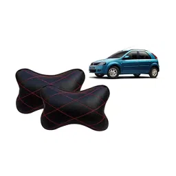 Auto Pearl Black Red CV Car Neck Rest Pillow Compatible for Mahindra Verito Vibe-picture-39