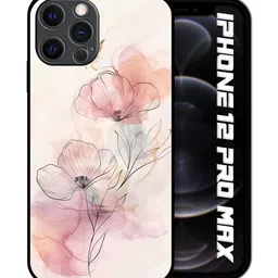 QRIOH Floral Printed iPhone 12 Pro Max Back Case Mobile Accessories image 2