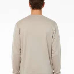 Octave Men Brand Name Printed Round Neck Long Sleeves Pullover Sweatshirt image 2