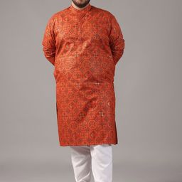 SOJANYA PLUS Men Printed Regular Kurta with Pyjamas-picture-42