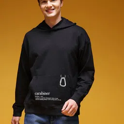 HERE&NOW Graphic Printed Hooded Oversized Sweatshirt image 4