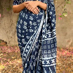 Suha Floral Pure Cotton Saree image 4