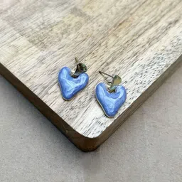 AGARWALPRODUCT Gold Plated Heart Shaped Studs image 2