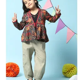 BIBA Solid Trouser With Side Pockets - Sap Green image 5