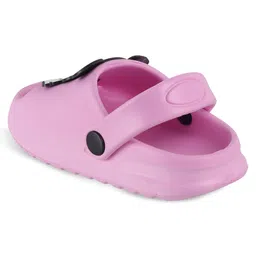 SHOES FOR JUNIORS Teddy Bear Applique Detailed With Sling Back Clogs - Pink image 5